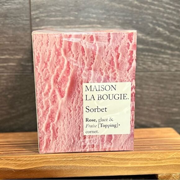 Maison La Bougie Paris Sorbet Candle in Rose, glacé & fraise. 6.34 ounces, NIB! - Picture 4 of 9